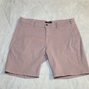 Mavi Simón Men's Pale Pink Flat Front Chino Shorts size 38 9’ inseam